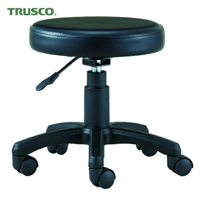 トラスコ TRUSCO ワークチェア WC-20 ブラック (1脚) WC-20BK