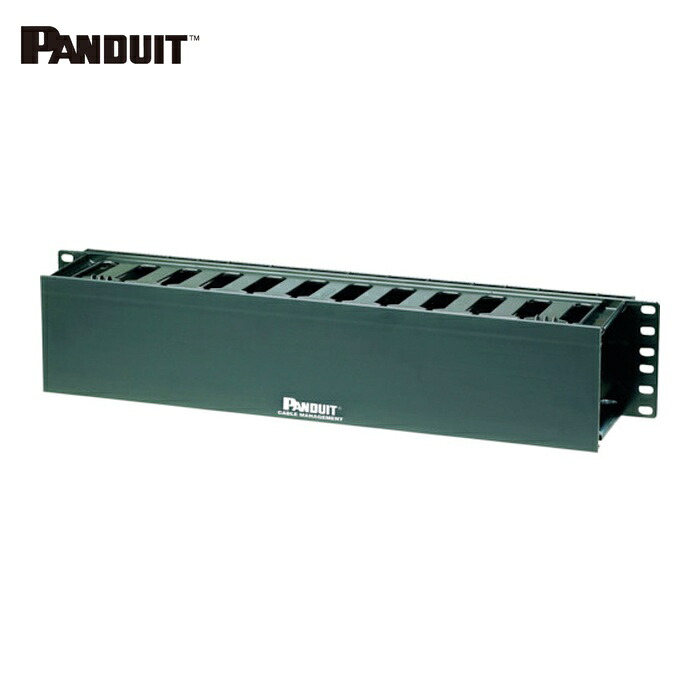 パンドウイット PANDUIT WMPF1E ヒンジ式ダクト型 水平ケーブル管理パネル 表面ダクト2U (1個)