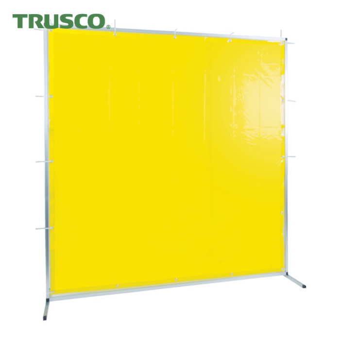 トラスコ TRUSCO 溶接用遮光フェンス アルミ製 W2000XH1500 イエロー (1台) TYAF-2015-Y