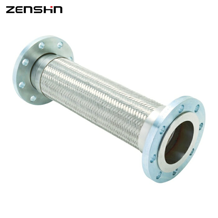 ゼンシン ZENSHIN Z-4000-32-500 フレキシブルメタルホース(フランジ型) 呼び径32A(1 1/4インチ) (1本)
