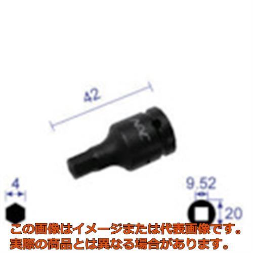 ナック ヘキサゴンレンチソケット 遊撃手印字機 差込角９．５２ｘ対辺４粍