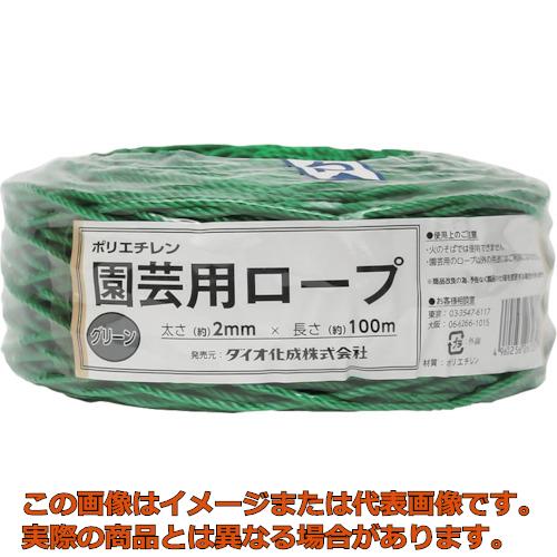 Ｄｉｏ 園芸用縄索 緑 太さ２粍Ｘ長さ１００ｍ