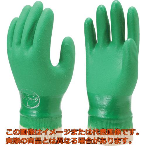 ショーワ　塩化ビニール手袋　Ｎｏ６００グリーンジャージ　Ｌサイズ｜工具箱　店