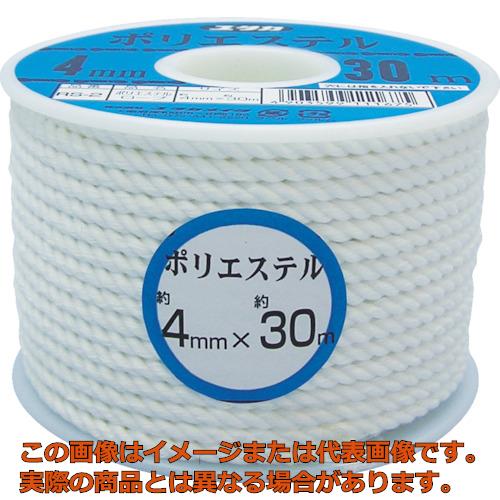 ユタカメイク 荷縄 ポリエステルロープボビン巻 ４粍×３０ｍ