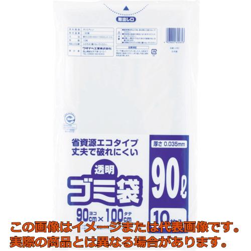 ワタナベ 透明ゴミ袋(再生原料タイプ)90L (10枚入)