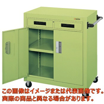 パネルワゴン（天板フラット・引出し・扉付）　ＰＫＷ－７Ａ【代引不可・配送日時指定不可・個人宅不可】