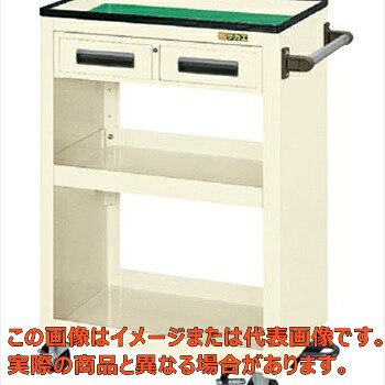 パネルワゴン（天板皿型・引出し・フットブレーキ付）　ＰＭＷ&minus;４ＣＢＲＩ【代引不可・配送日時指定不可・個人宅不可】｜工具箱　店 41,265円