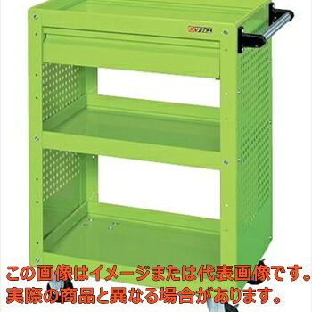 ニューＣＳスーパーワゴン（ゴム車・引出し・パンチングＰ付）　ＣＳＷＡ－６０８ＣＰ【代引不可・配送日時指定不可・個人宅不可】