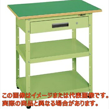 一人用作業台(軽量固定式・キャビネット付) PHN−075A【代引不可・配送日時指定不可・個人宅不可】|工具箱 店