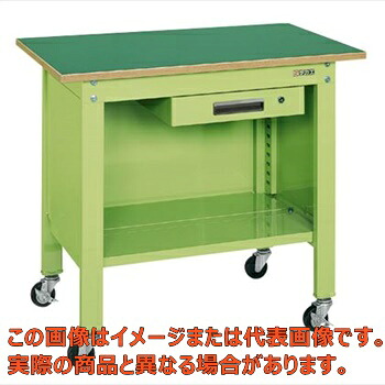 一人用作業台ＣＰＢタイプ（軽量移動式・キャビネット付）　ＣＰＢ－０９６Ａ【代引不可・配送日時指定不可・個人宅不可】