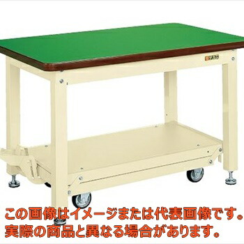 重量作業台ＫＷＣタイプ（ペダル昇降移動式・６輪車）　ＫＷＣＦ－１５８Ｑ６【代引不可・配送日時指定不可・個人宅不可】