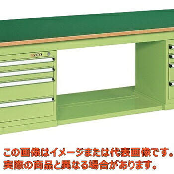 軽量作業台KKタイプ(スモールキャビネット付) KK−69FSL42【代引不可・配送日時指定不可・個人宅不可】|工具箱 店