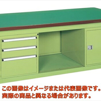 超重量作業台Wタイプ(キャビネットW−0N、W−3N付) WF−83F0B【代引不可・配送日時指定不可・個人宅不可】|工具箱 店