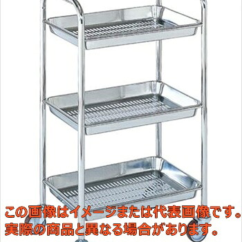ステンレストレーワゴン(SUS304) TW-1MSS【代引不可・配送日時指定不可・個人宅不可】