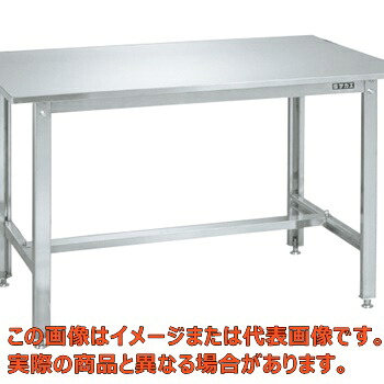 ステンレス作業台　Ｈ８００ＭＭ（ＳＵＳ４３０）　ＳＵＳ４－１２７ＬＣＮ【代引不可・配送日時指定不可・個人宅不可】
