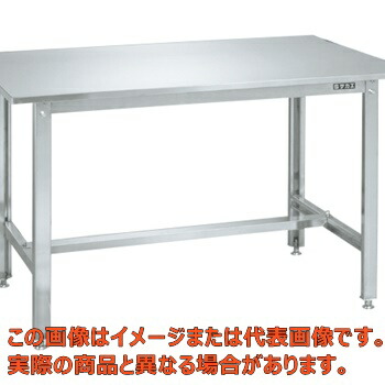 ステンレス作業台　Ｈ８００ＭＭ（ＳＵＳ４３０）　ＳＵＳ４－１５７ＬＣＮ【代引不可・配送日時指定不可・個人宅不可】