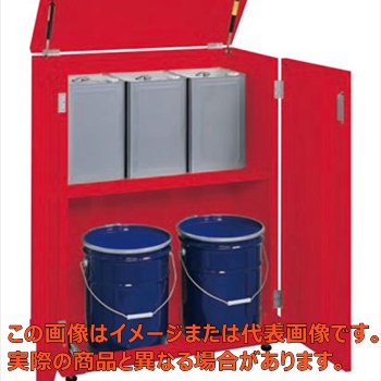 一斗缶保管庫（一斗缶・ペール缶兼用タイプ・固定式）　ＫＵ&minus;ＩＴＫＣ【配送日時指定不可・個人宅不可】｜工具箱　店