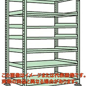 軽中量棚ＮＤ型（１５０ｋｇ／段・単体・高さ２４００ｍｍ・７段タイプ）　ＮＤ&minus;３５１７【配送日時指定不可・個人宅不可】｜工具箱　店 25,650円