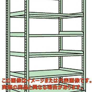 中量棚Ｂ型（５００ｋｇ／段・単体・高さ２４００ｍｍ・６段タイプ）　Ｂ&minus;３５２６【配送日時指定不可・個人宅不可】｜工具箱　店