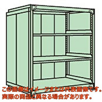 中量棚ＰＢ型パネル付（５００ｋｇ／段・単体・高さ１２００ｍｍ・４段タイプ）　ＰＢＧ&minus;８５５４【配送日時指定不可・個人宅不可】｜工具箱　店