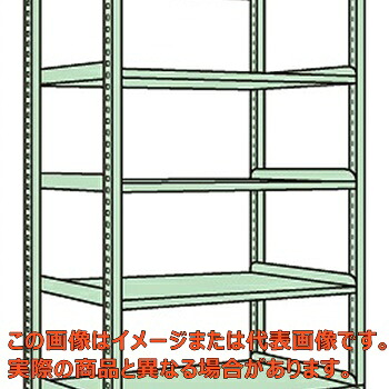 中量棚ＮＬ型（３００ｋｇ／段・単体・高さ２１００ｍｍ・５段タイプ）　ＮＬ－２１５５【配送日時指定不可・個人宅不可】