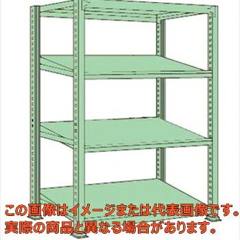 傾斜棚(150kg/段・単体・高さ1800mm・4段タイプ) MSKT1812S04T【配送日時指定不可・個人宅不可】|工具箱 店