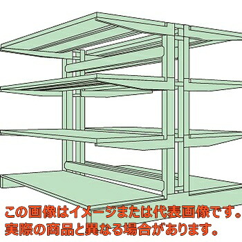 キャンチラック（２５０ｋｇ印字機・単体・両面・高さ１５００粍） ＣＲ－１１Ｗ３【送りとどける日付け特定化不可・人間宅不可】 設備-ワゴン・ラック
