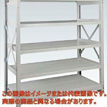 重量棚ＮＲ型（１０００ｋｇ／段・単体・高さ２４１０ｍｍ・５段タイプ）　ＮＲ－３５４５【配送日時指定不可・個人宅不可】