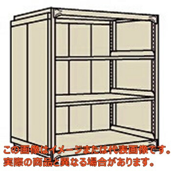 中量棚ＰＢＷ型パネル付（５００ｋｇ／段・単体・高さ１８００ｍｍ・４段タイプ）　ＰＢＷ－１１２４【配送日時指定不可・個人宅不可】