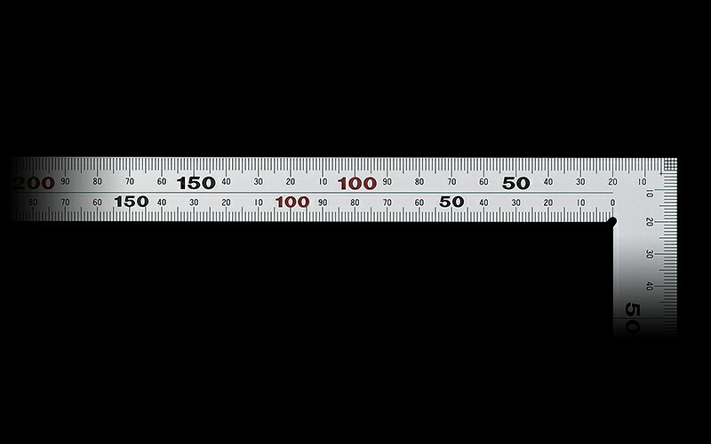 曲尺 厚手シルバー５０cm【10405】【シンワ測定】