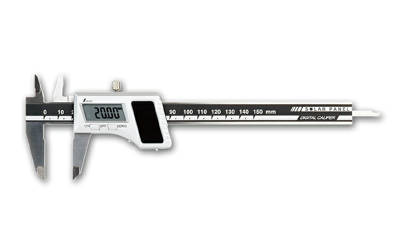 デジタルノギス 150MM ソーラーﾊﾟﾈﾙ【19983】【シンワ測定】