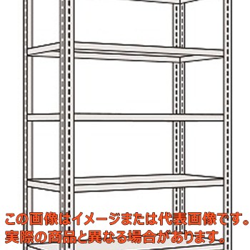 【代引不可・配送日時指定不可・個人宅不可】開放型棚（１２０ＫＧ／段・高さ２１００ＭＭ・５段タイプ）　ＬＦ２７２５