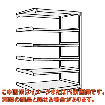 【代引不可・配送日時指定不可・個人宅不可】中軽量棚ＮＥＷ型連結（２００ｋｇ／段・Ｈ２１００ｍｍ・６段）　ＮＥＷ－２３４６Ｒ