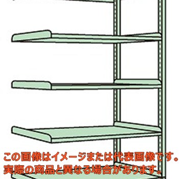 【代引不可・配送日時指定不可・個人宅不可】中量棚Ｃ型（５００ｋｇ／段・連結・Ｈ２１００ｍｍ・５段仕様）　Ｃ－２１６５Ｒ