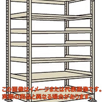 【代引不可・配送日時指定不可・個人宅不可】軽中量棚NDW型（１５０ｋｇ／段・単体・Ｈ２４００ｍｍ・７段）　ＮＤＷ－３３５７
