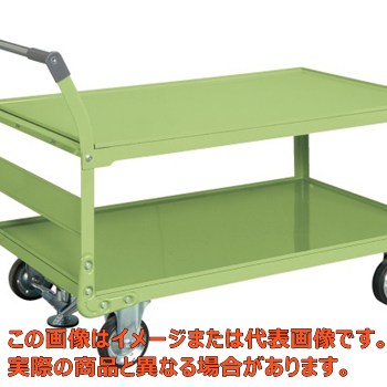 【代引不可・配送日時指定不可・個人宅不可】特製四輪車（二段タイプ・フロアストッパー付）　ＴＡＷ－８８Ｆ