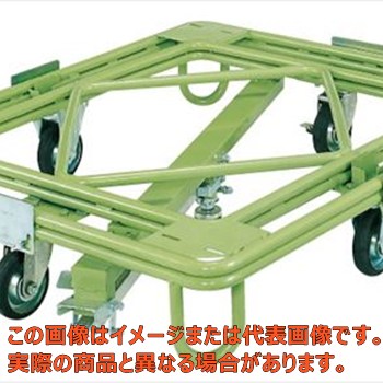 【代引不可・配送日時指定不可・個人宅不可】自在移動回転台車（重量型・センターベース付）　ＲＣ&minus;４ＫＧ｜工具箱　店