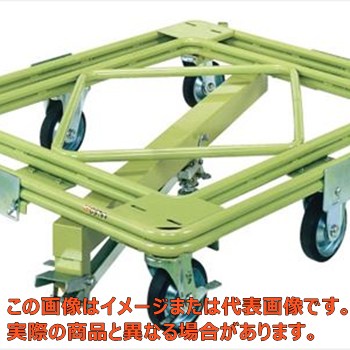 【代引不可・配送日時指定不可・個人宅不可】自在移動回転台車（超重量型・センターベース付）　ＲＨ－２ＫＧ