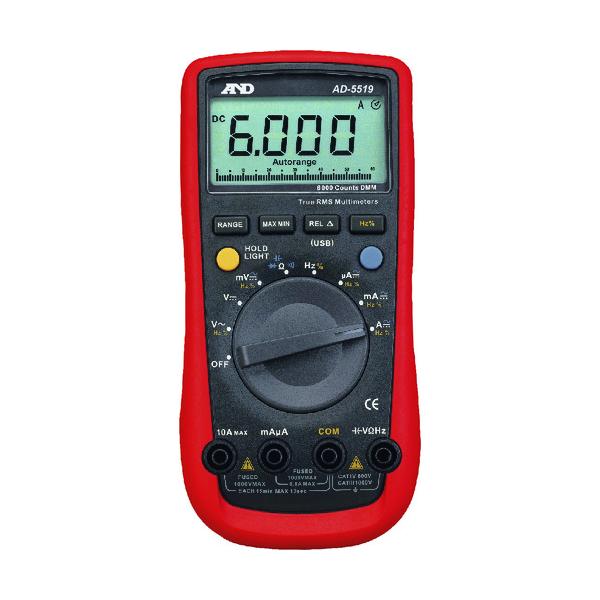 A&D 6000カウント デジタルマルチメーター AD-5519 AD-5519≪在庫限り≫