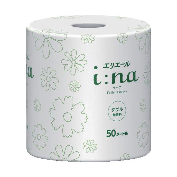 エリエール i:naトイレットティシュー ダブル50m個包装・無香料(21000443/21001141) 21001141