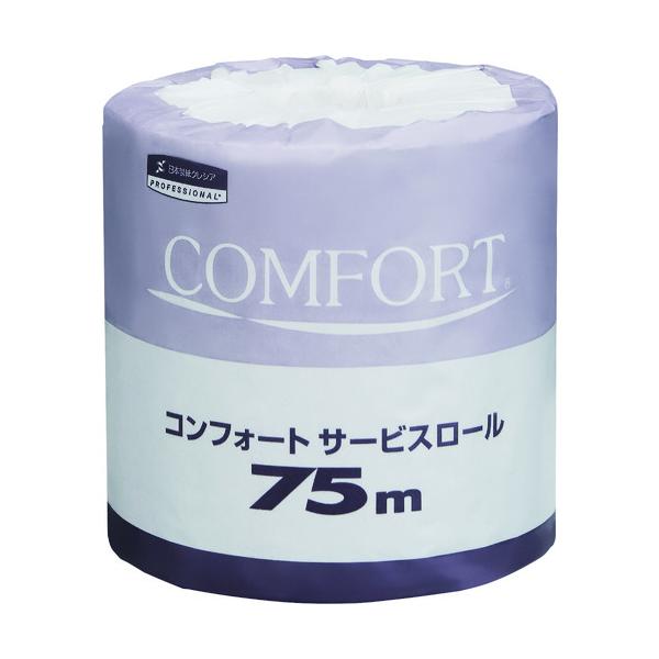 クレシア トイレットペーパー コンフォートサービスロール 75m 1ケース80個入 11275