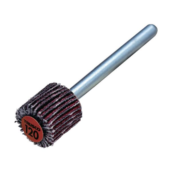 TRUSCO(トラスコ) セラミックフラップホイール 軸径3mm #120 外径10×幅10×軸長30 (10個入) TCF1010-CE-120