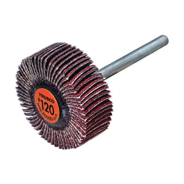 TRUSCO(トラスコ) セラミックフラップホイール 軸径3mm #120 外径25×幅10×軸長30 (10個入) TCF2510-CE-120