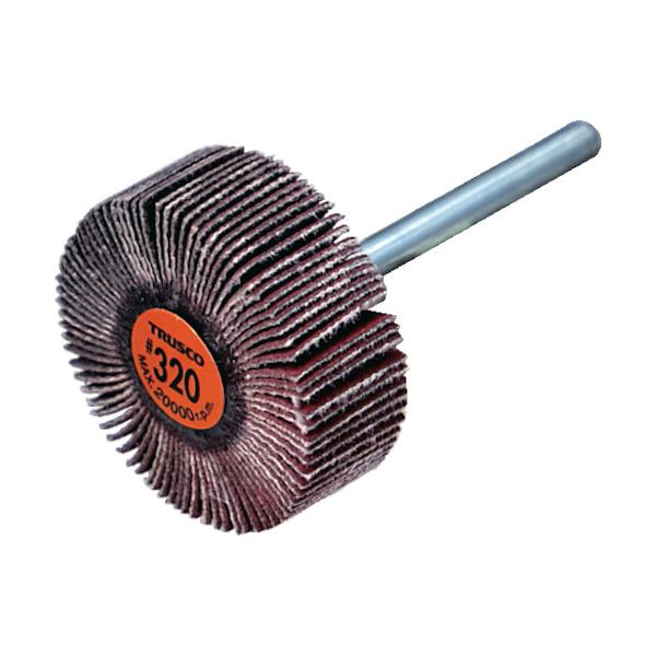 TRUSCO(トラスコ) セラミックフラップホイール 軸径3mm #320 外径25×幅10×軸長30 (10個入) TCF2510-CE-320