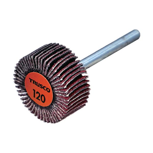 TRUSCO(トラスコ) セラミックフラップホイール 軸径3mm #120 外径20×幅10×軸長30 (10個入) TCF2010-CE-120