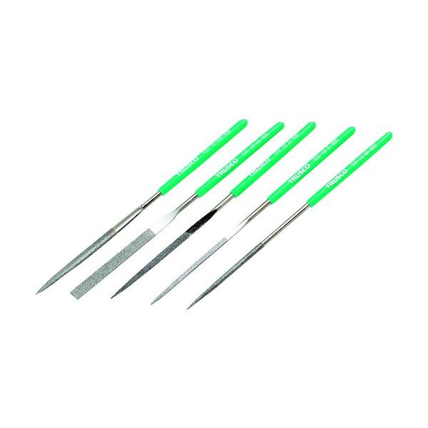 TRUSCO(トラスコ) ダイヤモンドヤスリ 精密用#400 5本セット 全長140mm(10本組サイズ) GS-10-SET-400