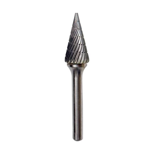 NRS 超硬バー 円錐cカット 刃径12×刃長25×軸径6×軸長45 ロー付 TCBT2700C-1