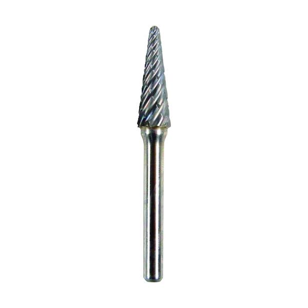 NRS 超硬バー テーパーd-steelカット 刃径10×刃長19×軸径6×軸長46 ロー付 TCBSTL4600