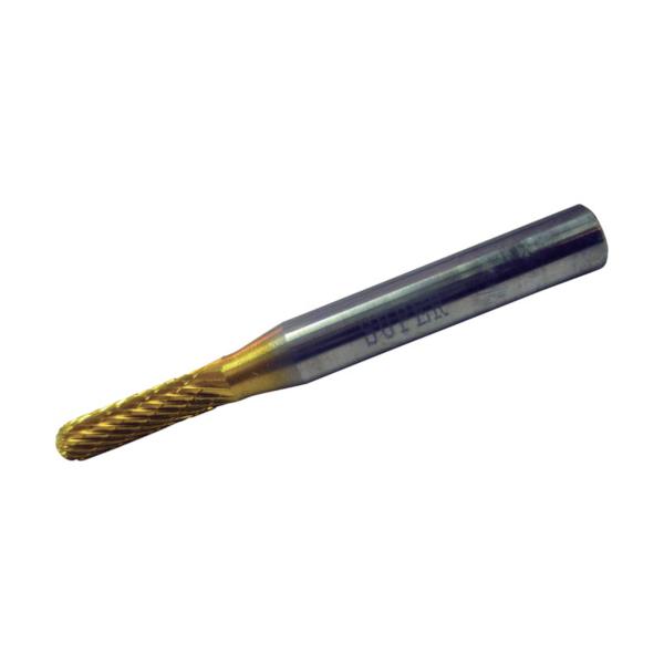 スーパー スーパー超硬バー チタンコーティング オール超硬タイプ 先丸円筒型(ダブルカット)刃径:4.0mm 軸径:6.0mm SBT2C02