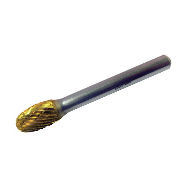 スーパー スーパー超硬バー チタンコーティング ロー付タイプ 卵型(ダブルカット)刃径:9.5mm 軸径:6.0mm SBT6C02